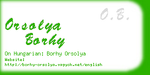 orsolya borhy business card